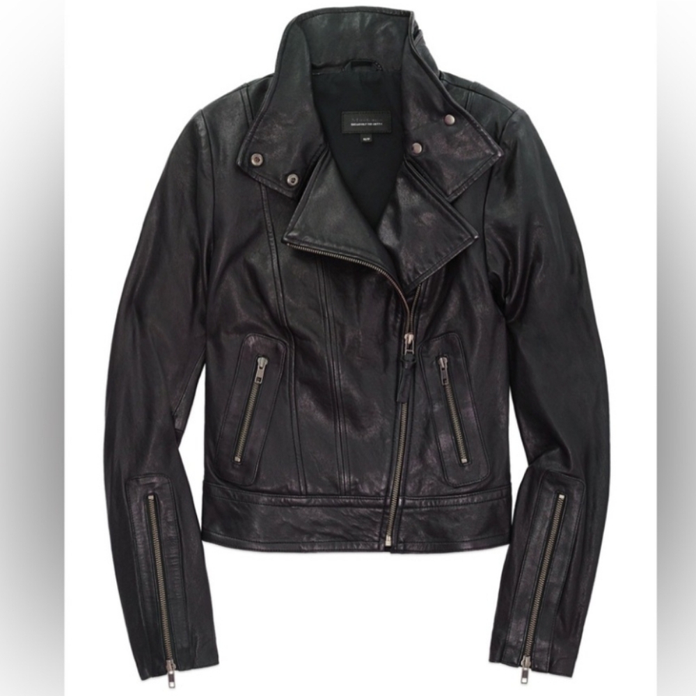 Mackage for Aritzia Kenya black leather motorcycle jacket S